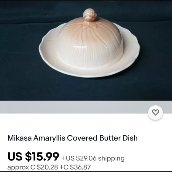 Vintage 1988 Mikasa butter dish - Picture 10 of 10